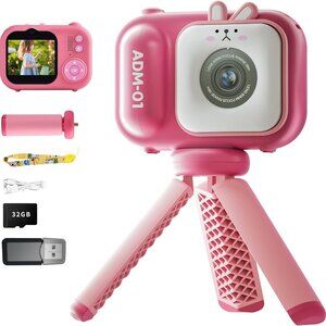 Kids Camera with Tripod    Perfect Birthday Gift for Girls Ages 3-9